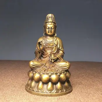 Sudeste da Ásia Greco-Budista CASA de CARRO do Bolso Talismã de Proteção Retro bronze Avalokitesvara Bodhisattva Guanyin estátua de Buda