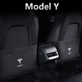 Tesla Model3/Y Interior do Centro de Controle de Porta de Montar Anti-kick Anti-derrapante Scratch Pad Acessórios Carro, Acessórios Carro Tapetes