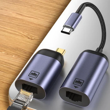 Tipo C Ethernet USB C ao de Ethernet Adaptador de Cabo para o MacBook Pro Samsung S20 S10 S9 Note10 Tipo C Placa de Rede Ethernet USB e RJ45