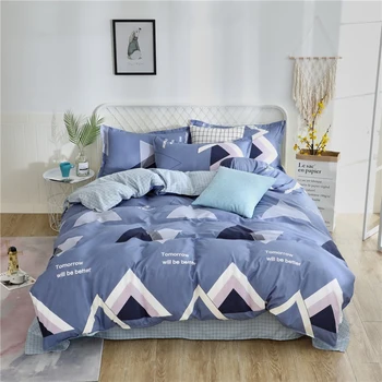 Têxteis lar AB lado do conjunto de roupa de cama geométrica de roupa de cama housse de couett garoto conjunto de roupa de cama azul roupa de cama de capa de edredão conjunto sheet52