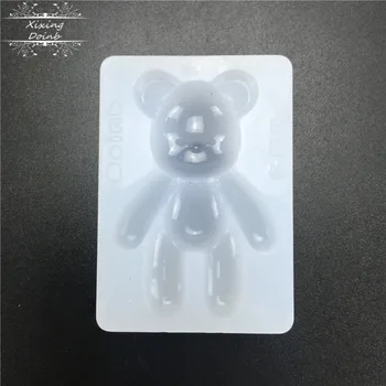 Urso em forma de silicone macio de doces molde de decoração do bolo de ferramentas de mão de artesanato de resina molde decoração de ferramentas