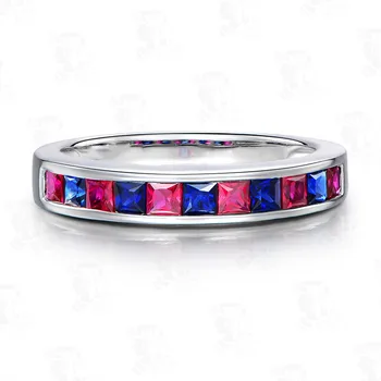 Vintage 100% 925 Anéis de Prata Esterlina para as Mulheres Laboratório de Safira&ruby Abrir Anéis de Noivado Femme Anel de Noiva Valentim Presente