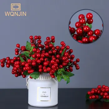WQNJIN Simulação Artificial de Frutos de Plantas Buquê de Flores Home Office Decorações de Festa de Casamento, Decorações de Natal