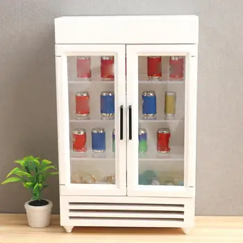 Útil Dollhouse Congelador bonito Bom Artesanato Novidade de Casa de Boneca Congelador para Enfeite